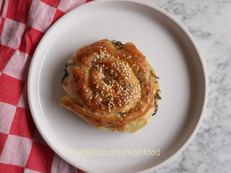 Traditional Rose Börek with Spinach and Feta